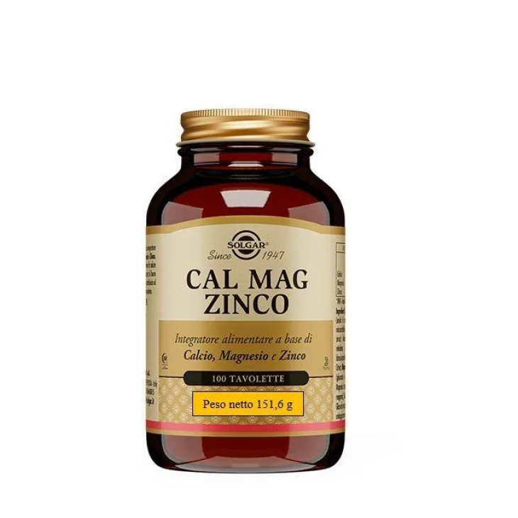 Solgar Cal Mag Zinco 100 Tavolette