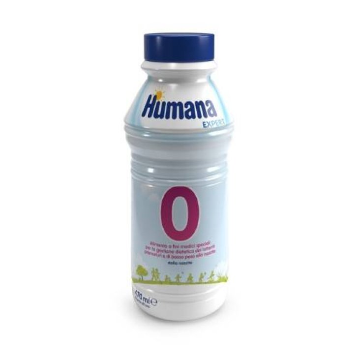 Humana 0 Expert Latte Alimento Dietetico Liquido per Bambini Prematuri 470 ml
