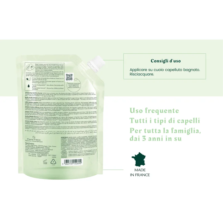 Rene Furterer Naturia Shampoo Micellare Delicato Eco-Ricarica 400 ml