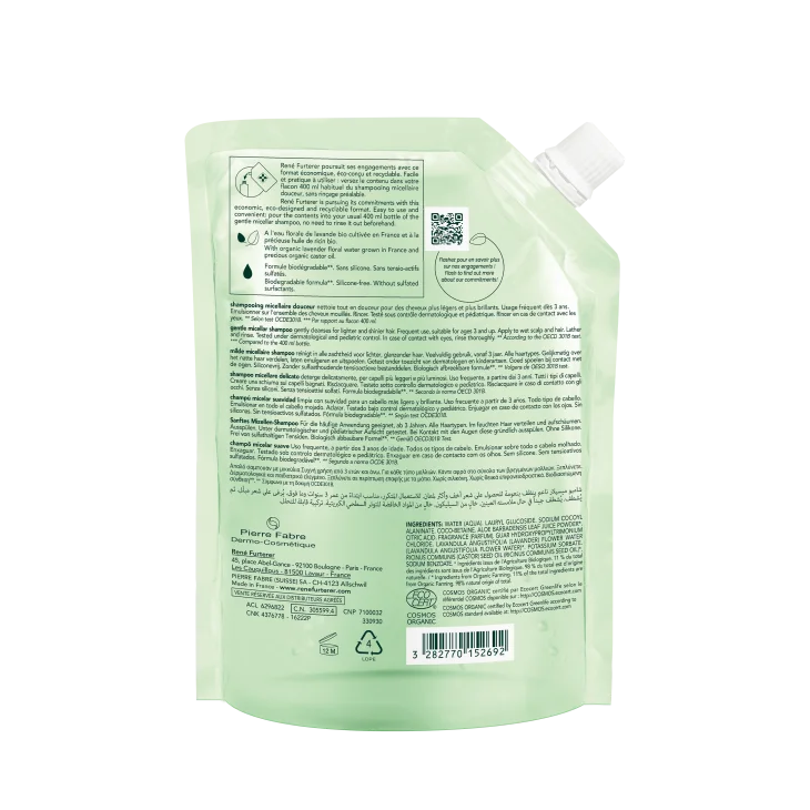 Rene Furterer Naturia Shampoo Micellare Delicato Eco-Ricarica 400 ml