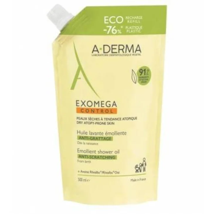 A-Derma Exomega Control Olio Lavante Emolliente Ricarica 500 ml