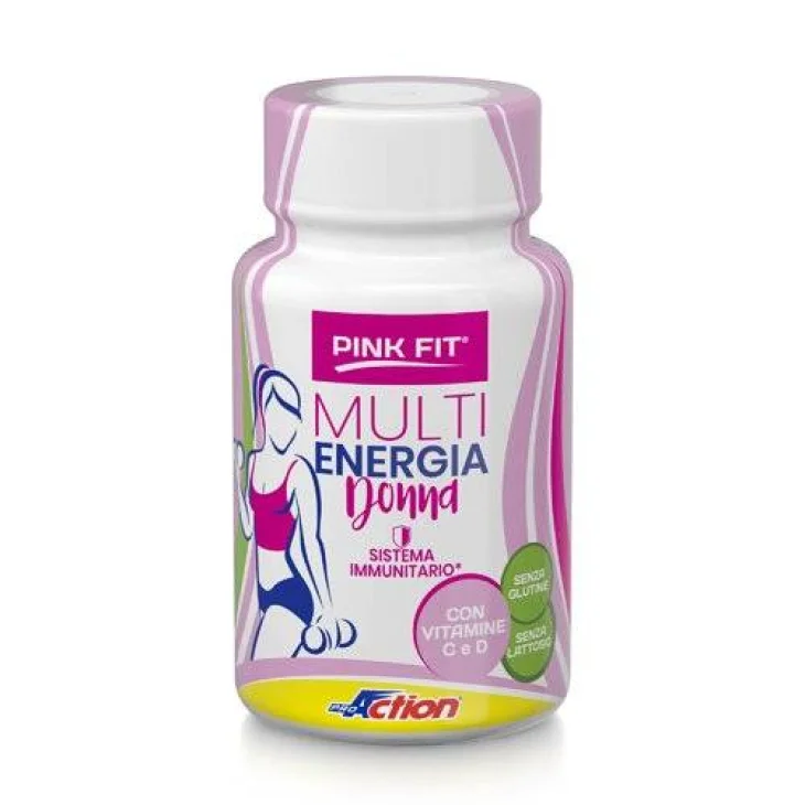 ProAction Pink Fit Multienergia Donna Integratore Alimentare Energetico 30 compresse