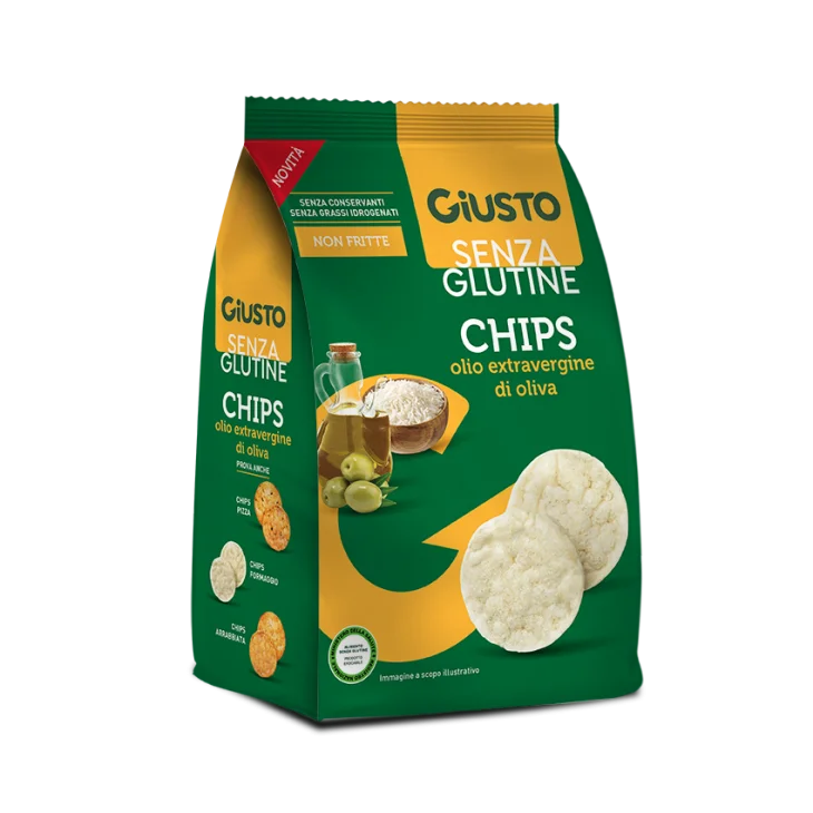 Giusto Chips Senza Glutine con Olio Extravergine di Oliva 40g