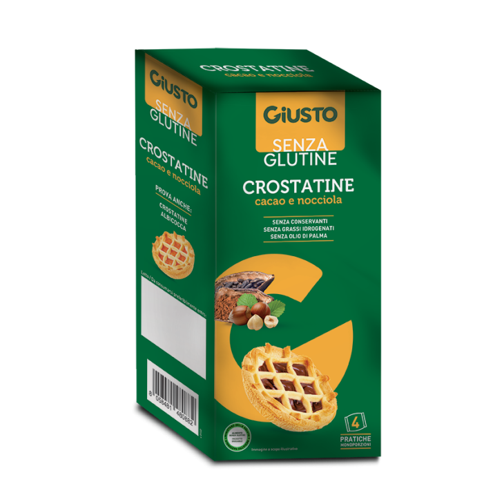 Giusto Crostatine Cacao e Nocciola Senza Glutine 4 pezzi