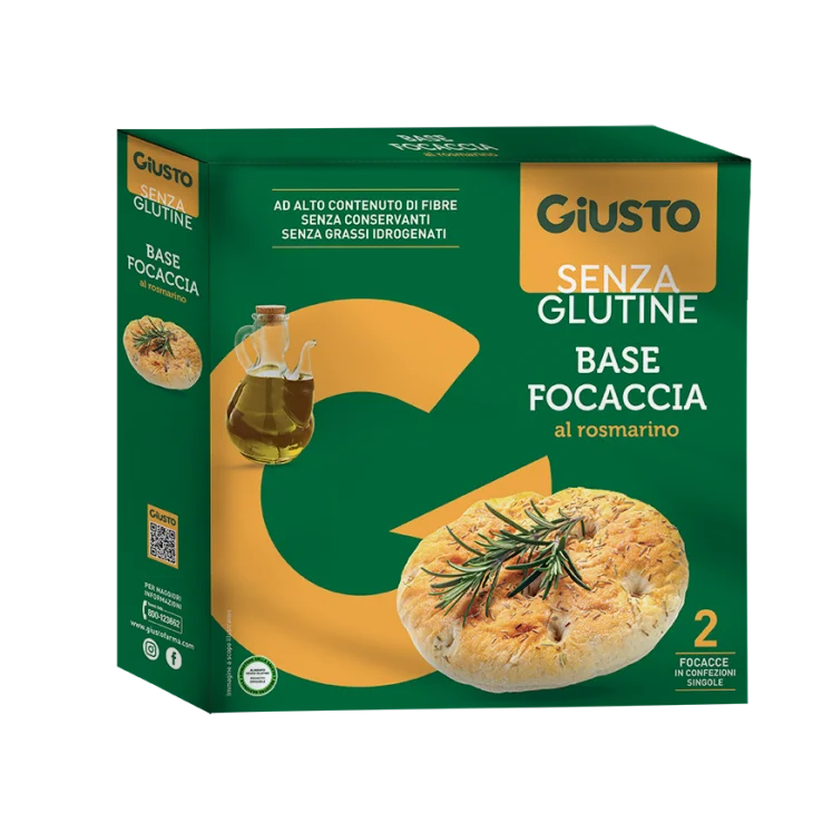 Giusto Fondo per Focaccia al Rosmarino Senza Glutine 280 g
