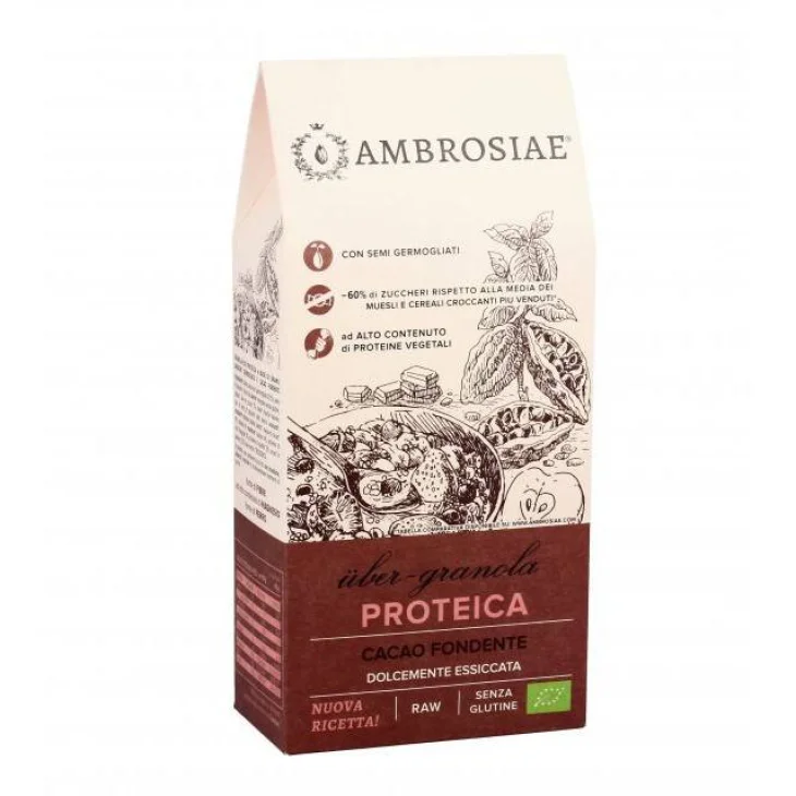 Ambrosiae Uber-Granola Proteica Cacao Fondente 250 g