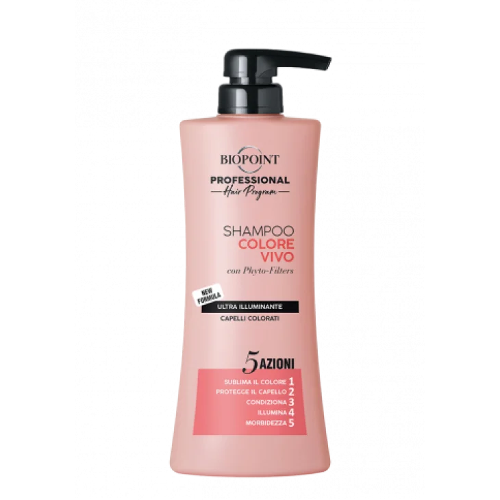Biopoint Professional Hair 5 Azioni Shampoo Colore Vivo per Capelli Colorati 400 ml