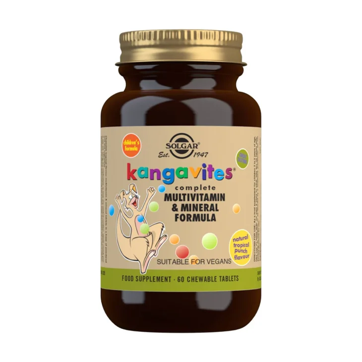 Solgar Cangurini Multinutrients Vitamine per Bambini Gusto Frutti Tropicali 60 tavolette