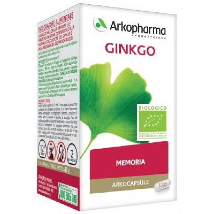 Arkopharma Arkocapsule Ginkgo Integratore per la Memoria 130 capsule
