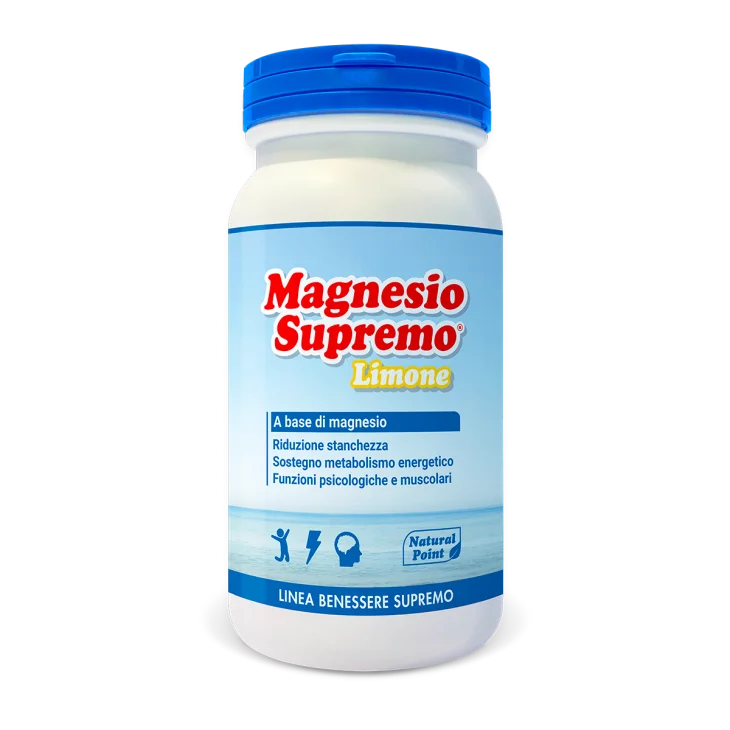 Natural Point Magnesio Supremo Integratore Contro Stanchezza e Stress Gusto Limone 150 g