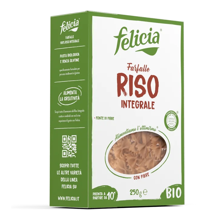 Felicia Farfalle Pasta al Riso Integrale Senza Glutine 250 g