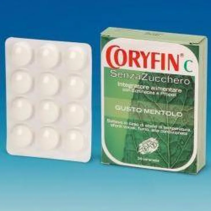 Coryfin C senza zucchero e con Mentolo per benessere vie respiratorie 48 g
