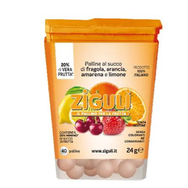 ZIGULI MIX AMARENA, ARANCIA, FRAGOLA, LIMONE 40 PALLINE 24 G