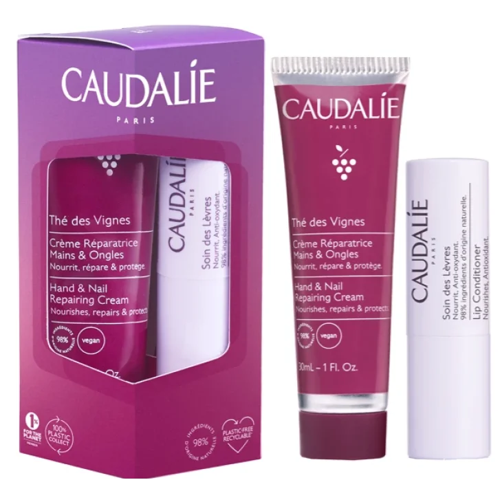 Caudalie The Des Vignes Cofanetto Duo Crema Mani 30 ml + Stick Labbra 4.5 gr