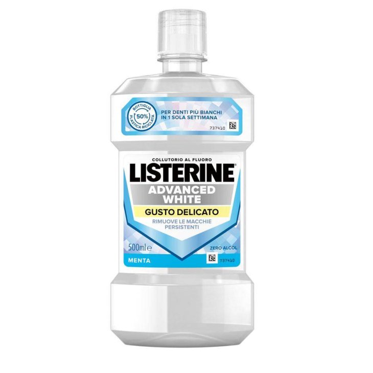 Listerine Advanced White Collutorio Sbiancante Gusto Delicato 500 ml