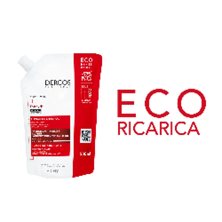 Vichy Dercos Shampoo Energizzante Anticaduta Eco Ricarica 500 ml