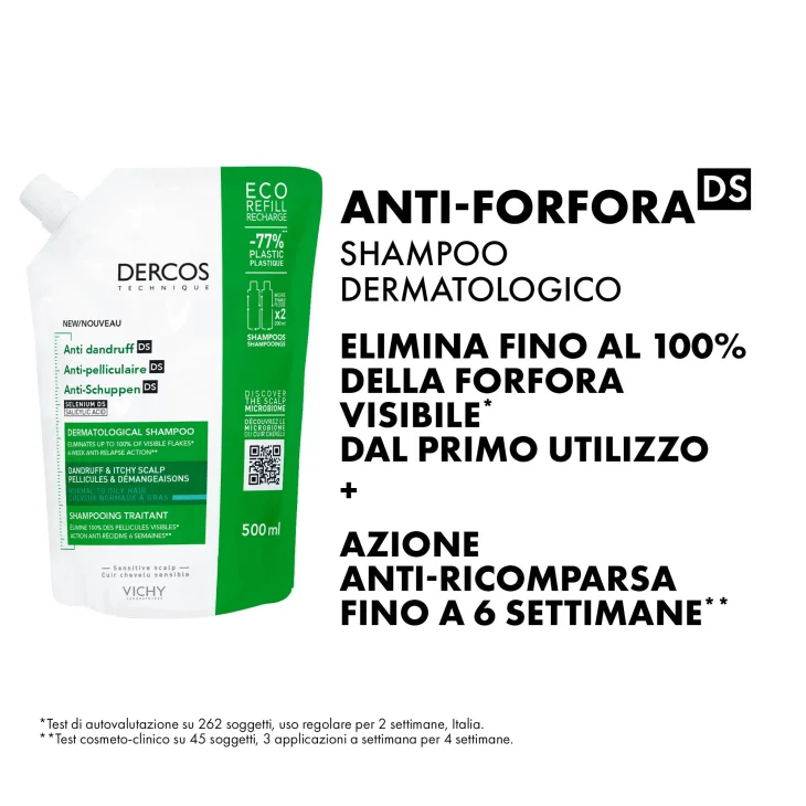 Vichy Dercos Shampoo Anti-forfora Eco Ricarica 500 ml