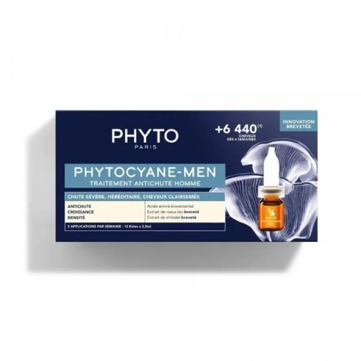 Phyto Phytocyane Fiale Anti-Caduta Severa Dei Capelli Uomo 12x 3,5ml