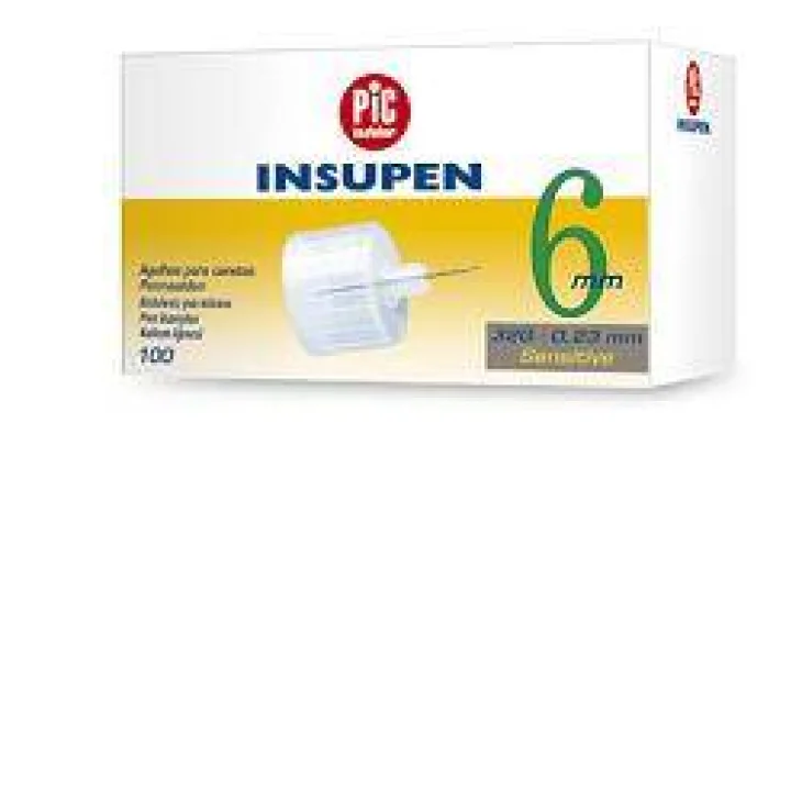 AGO PER PENNA DA INSULINA PIC 32 GAUGE 6 MM 100 PEZZI