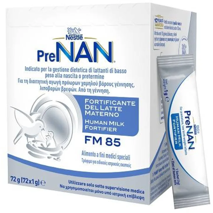 Nestlè PreNAN Fortificante del Latte Materno FM85 72 Bustine