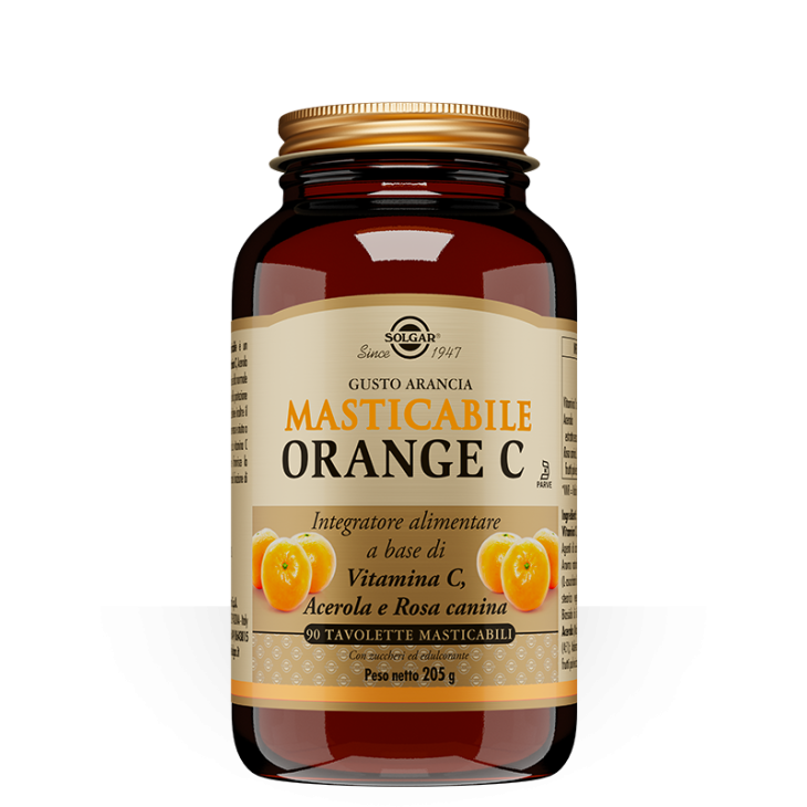 Solgar Orange C 90 Integratore di Vitamina C 90 tavolette masticabili