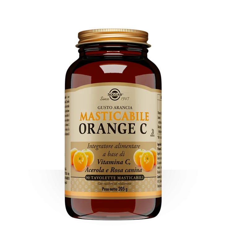 Solgar Orange C 90 Integratore di Vitamina C 90 tavolette masticabili