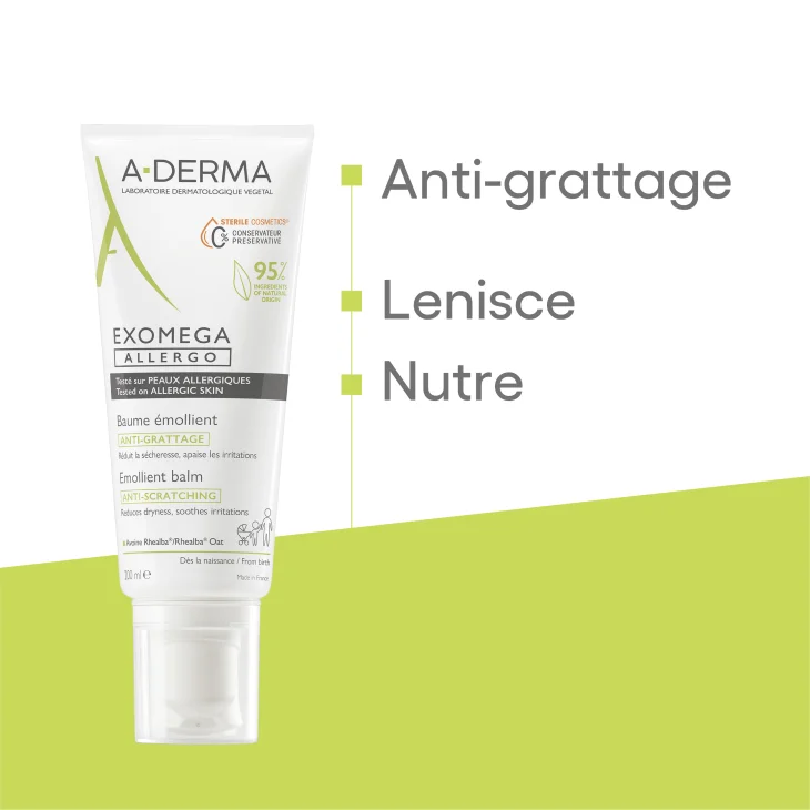 A-Derma Exomega Allergo Balsamo Emolliente Cosmetico Sterile 200 ml A-Derma Exomega Allergo Balsamo Emolliente Cosmetico Sterile 200 ml