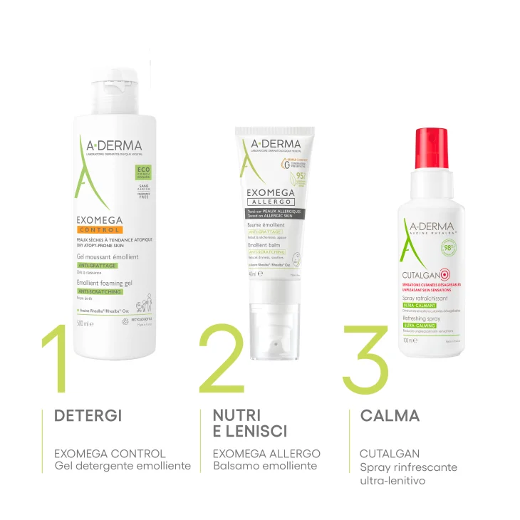 A-Derma Exomega Allergo Balsamo Emolliente Cosmetico Sterile 40 ml A-Derma Exomega Allergo Balsamo Emolliente Cosmetico Sterile 40 ml