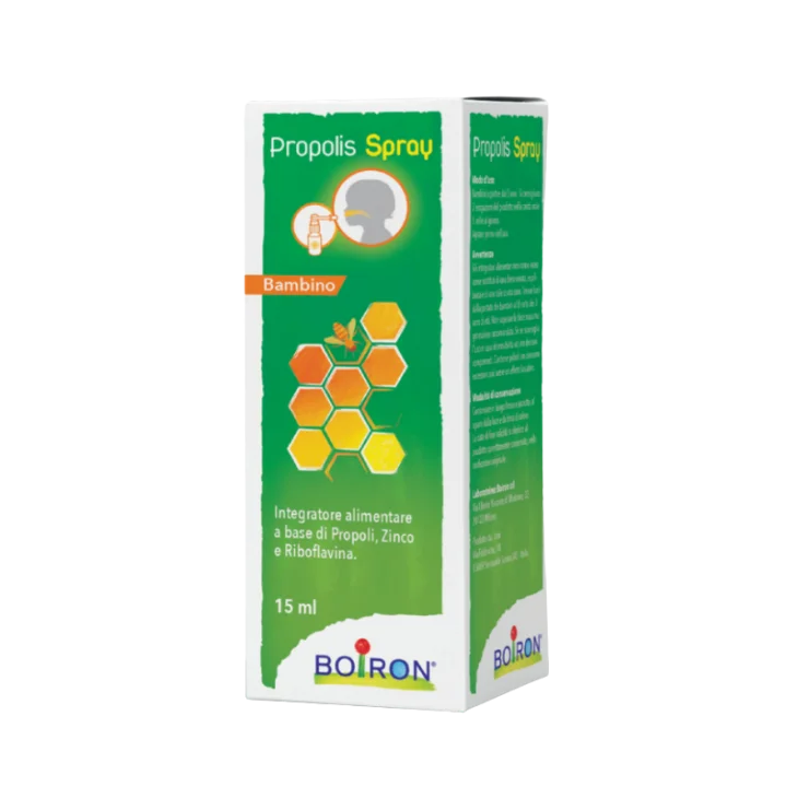 Boiron Propolis Spray per Bambino con Propoli per Mal di Gola 15 ml