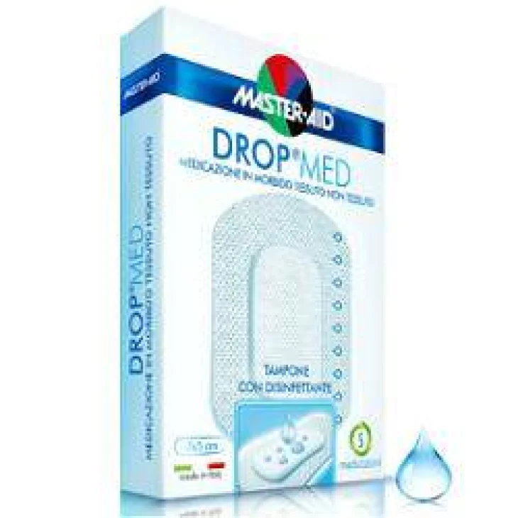 MEDICAZIONE ADESIVA COMPRESSA MASTER-AID DROP MED 10,5X25