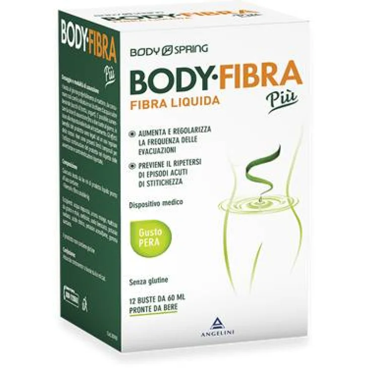 Body Spring Body Fibra Integratore di Fibre Gusto Pera 12 bustine