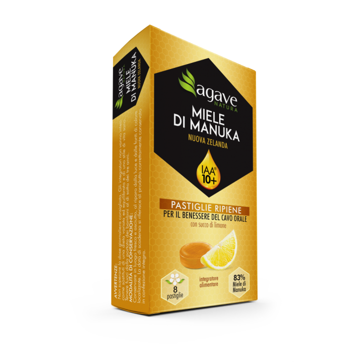 Agave Natura Miele di Manuka IAA 10+ e Limone Integratore per il Benessere del Cavo Orale 8 pastiglie