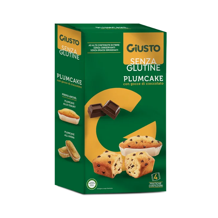 Giusto Plumcake Con Gocce di Cioccolato Senza Glutine 160 g