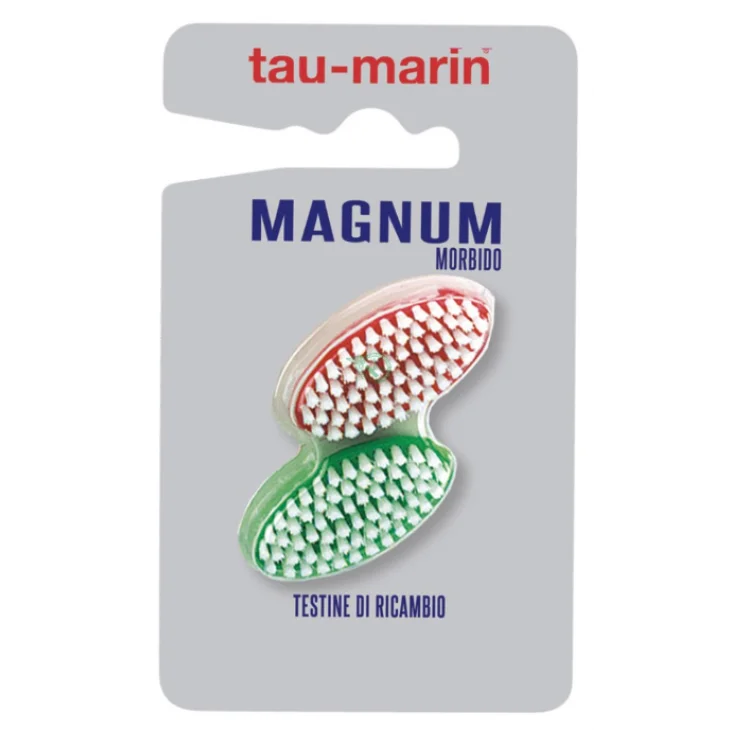 Tau-Marin Testine Morbide di Ricambio per Spazzolino Magnum 2 Pezzi