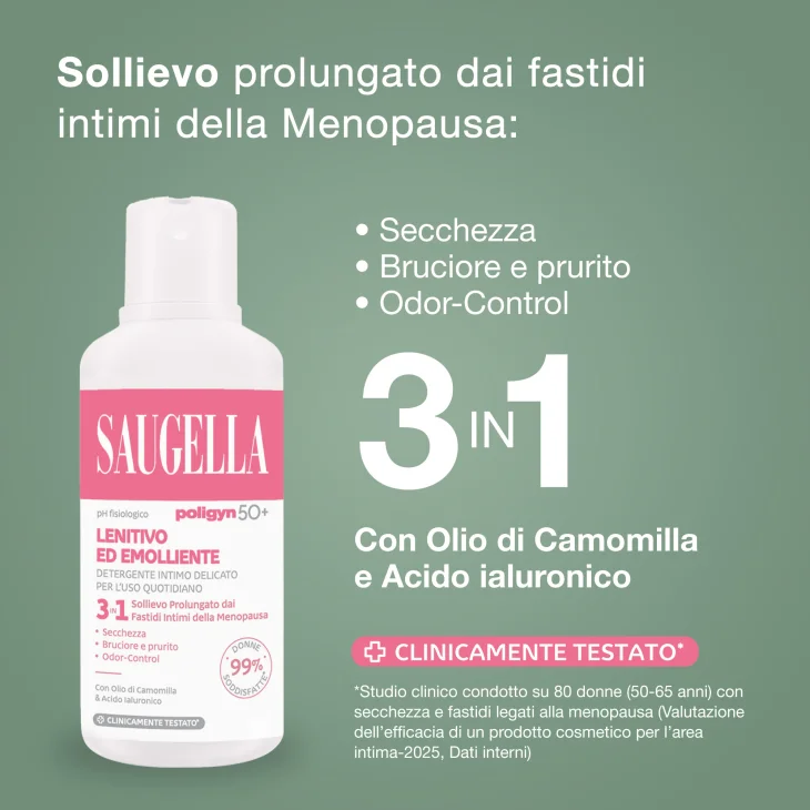 Saugella Poligyn 50+ Detergente Intimo Lenitivo 250 ml