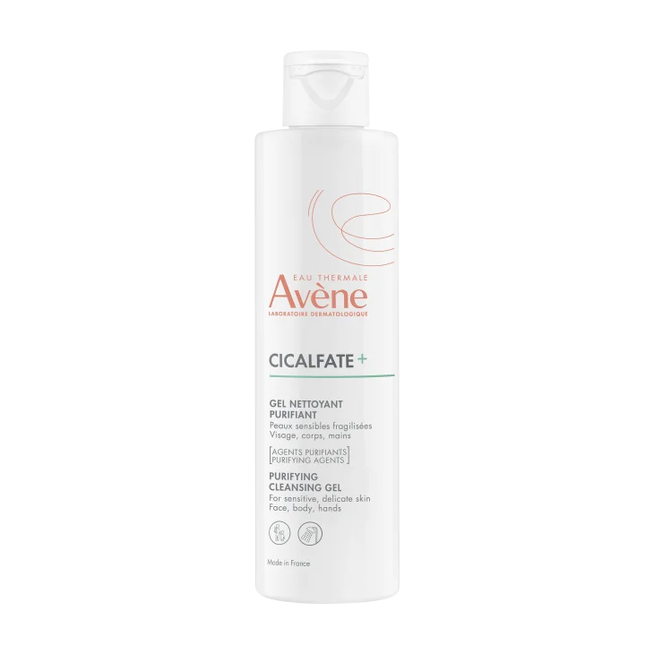 Av&egrave;ne Eau Thermale Cicalfate+ Gel Doccia Detergente Purificante, Idrata e Lenisce le irritazioni, Viso e corpo, Pelle fragilizzata per tutta la famiglia, 200 ml