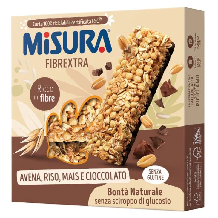 MISURA FIBREXTRA BARRETTA AVENA RISO MAIS E CIOCCOLATO 81 GINTEGRALE