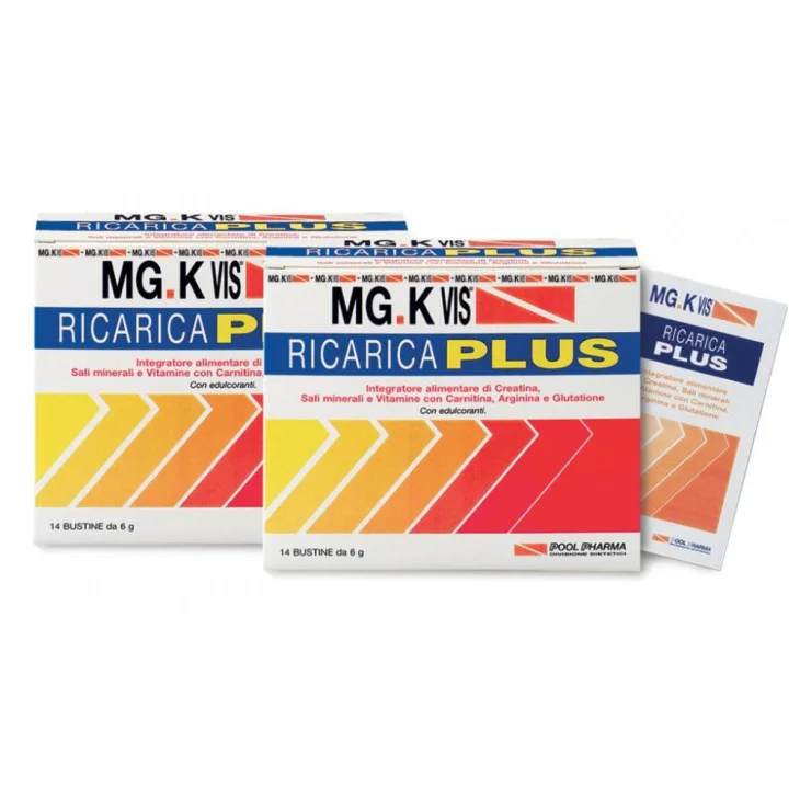 MGK Vis Ricarica Plus Integratore Tonico e Ricostituente 14+14 bustine
