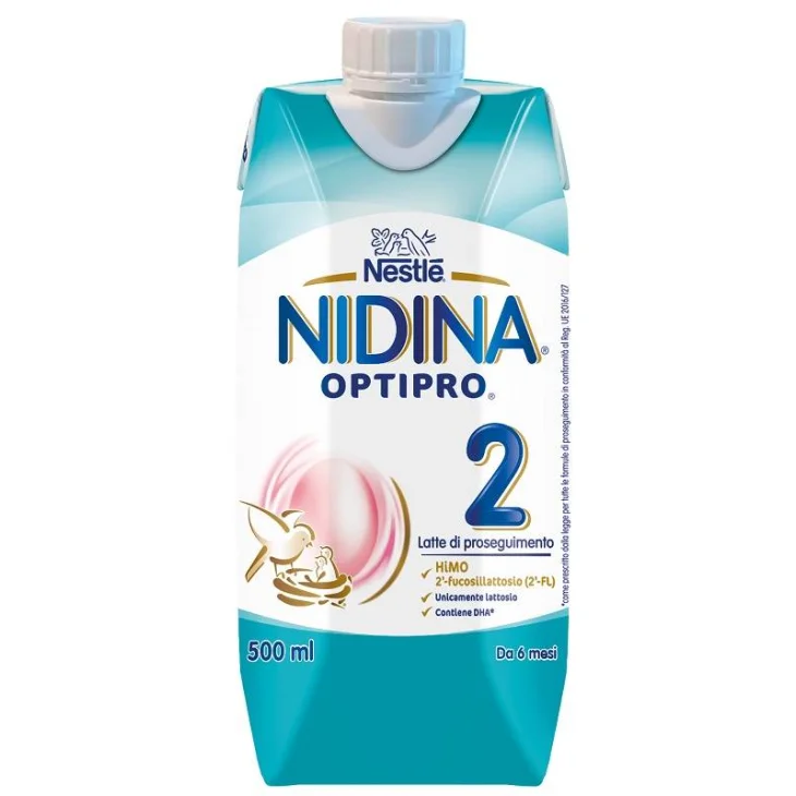 Nestlè Nidina 2 Optipro Liquido Latte di Proseguimento 500 ml