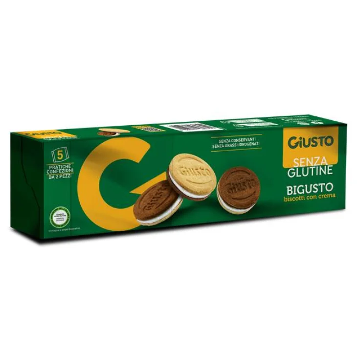 Giusto senza Glutine Bigusto Biscotti con Crema 130 g