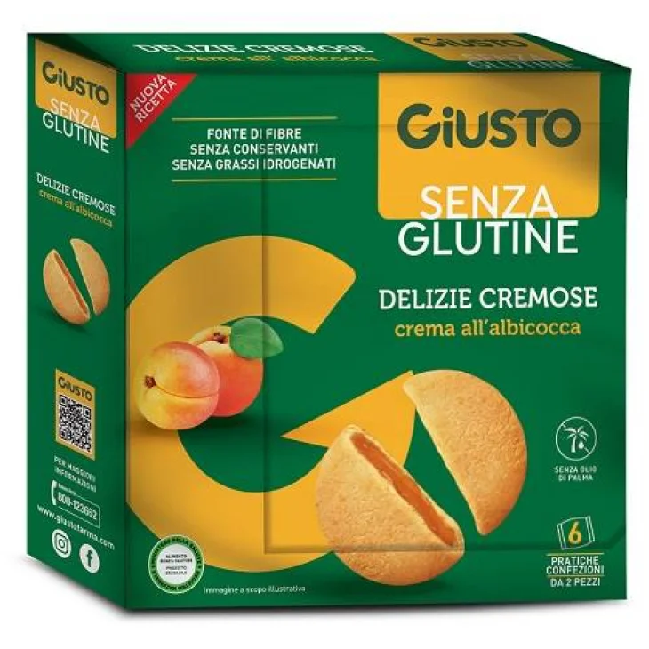 Giusto senza Glutine Delizie Cremose all' Albicocca 180 g