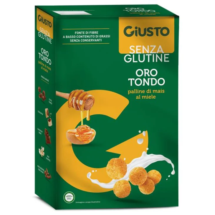 Giusto senza Glutine Oro Tondo Palline di Mais al Miele 250 g