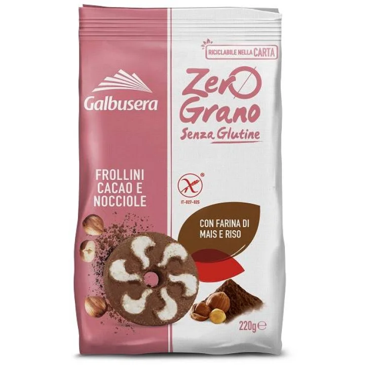 Zerograno Frollini Cacao e Nocciole senza Glutine 220 g