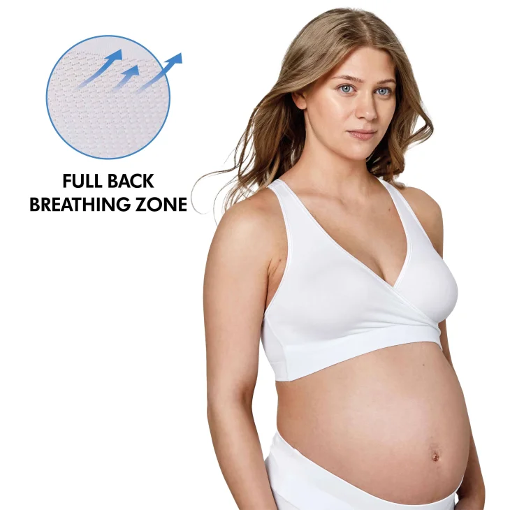 Medela Keep Cool Sleep Reggiseno da Notte per Gravidanza e Allattamento Bianco Misura S