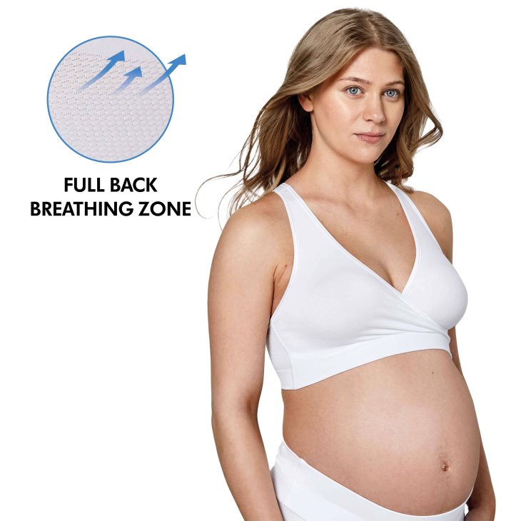 Medela Keep Cool Sleep Reggiseno da Notte per Gravidanza e Allattamento Bianco Misura M