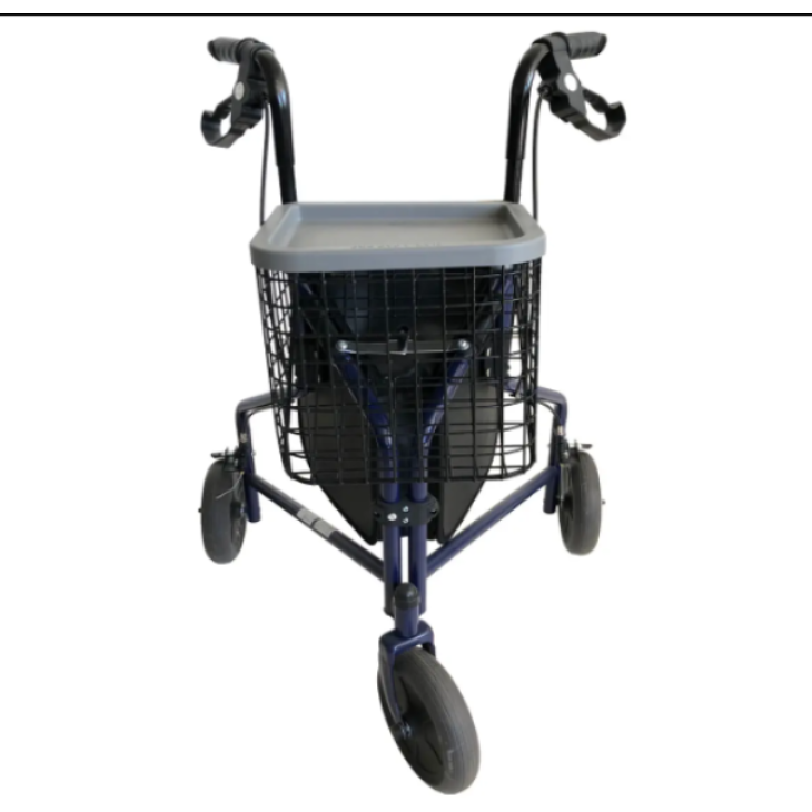 Moretti Rollator in Acciaio 3 Ruote Blu Mopedia