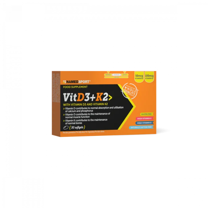 Named Sport VitD3 + K2 Integratore di Vitamine 30 softgel