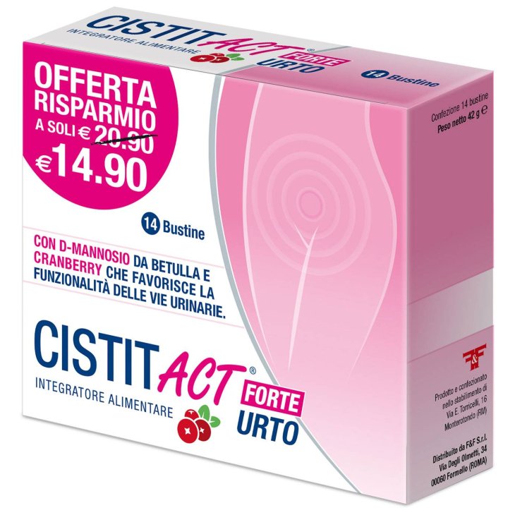 Linea Act Cistit Act Forte Urto Integratore per le Vie Urinarie 14 bustine