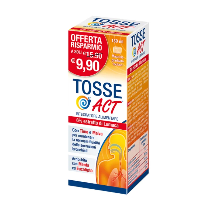Tosse Act Sciroppo Per la Tosse Lenitivo ed Emolliente 150 ml