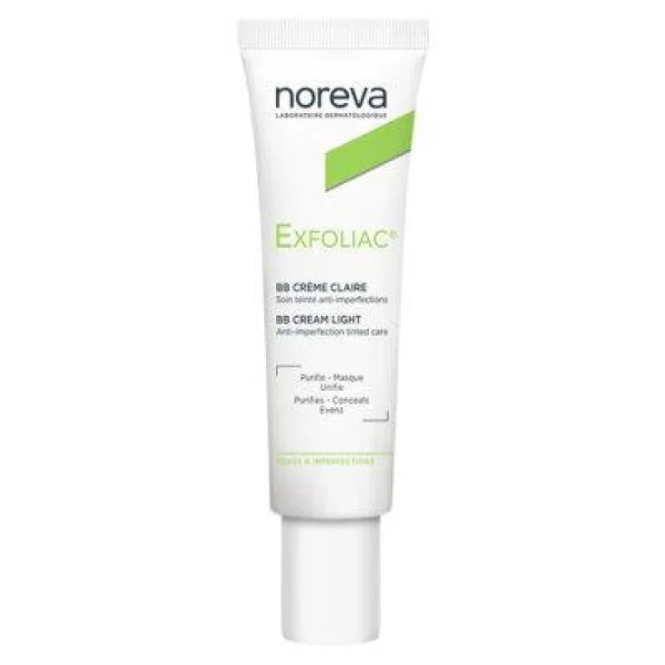 Noreva Exfoliac BB Creme Claire Light Trattamento Anti-Imperfezioni Colorato 30 ml